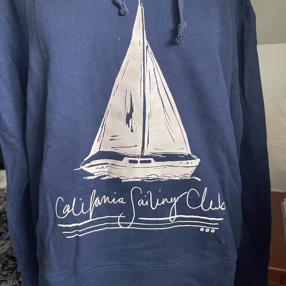 J.crew California sailing club sweatshirt hoodie sz Medium